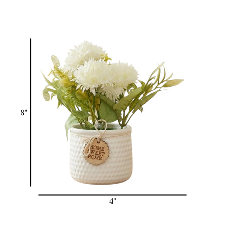 flower pot plastic camellia white 8''x4'' china