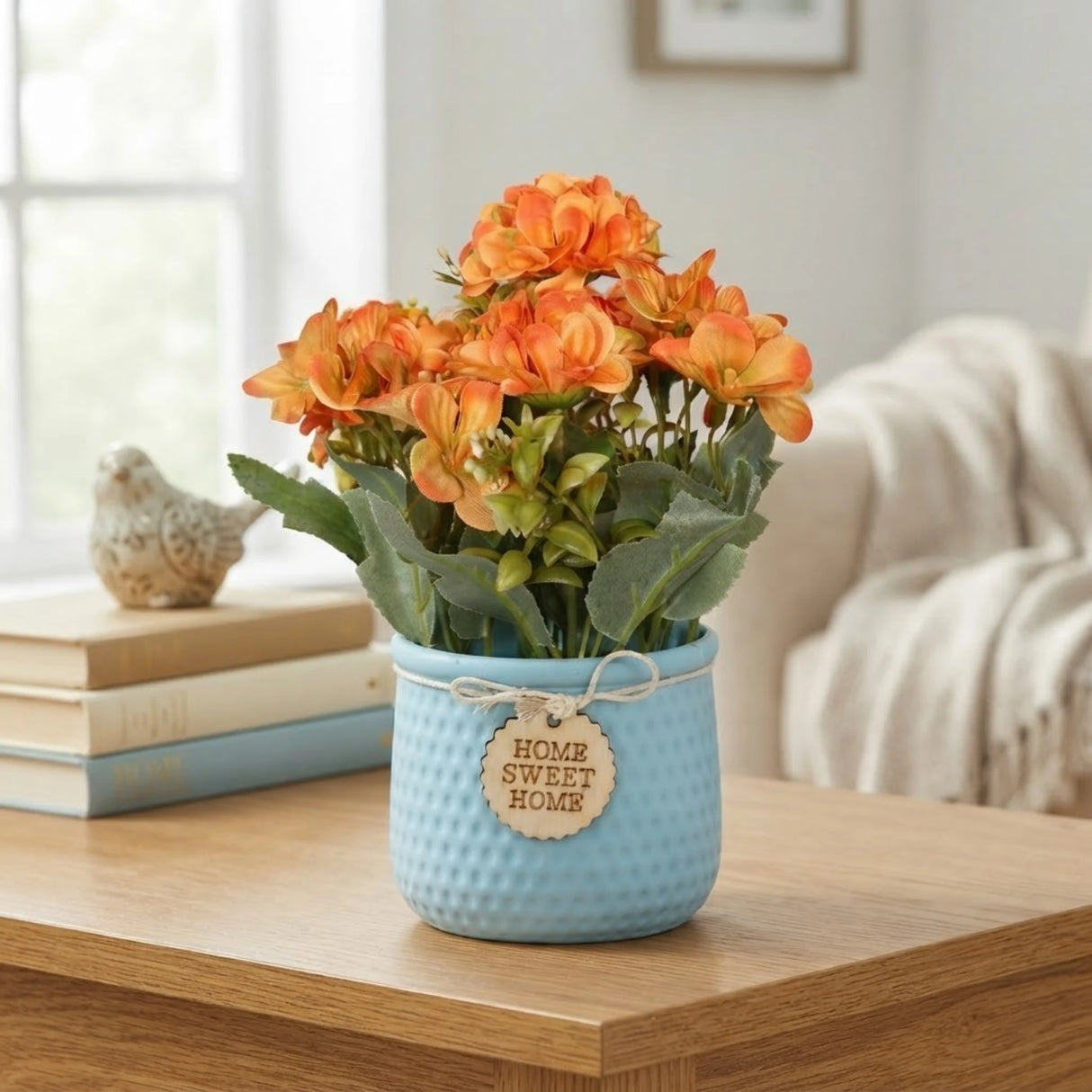 flower pot plastic geranium orange 8''x4'' china
