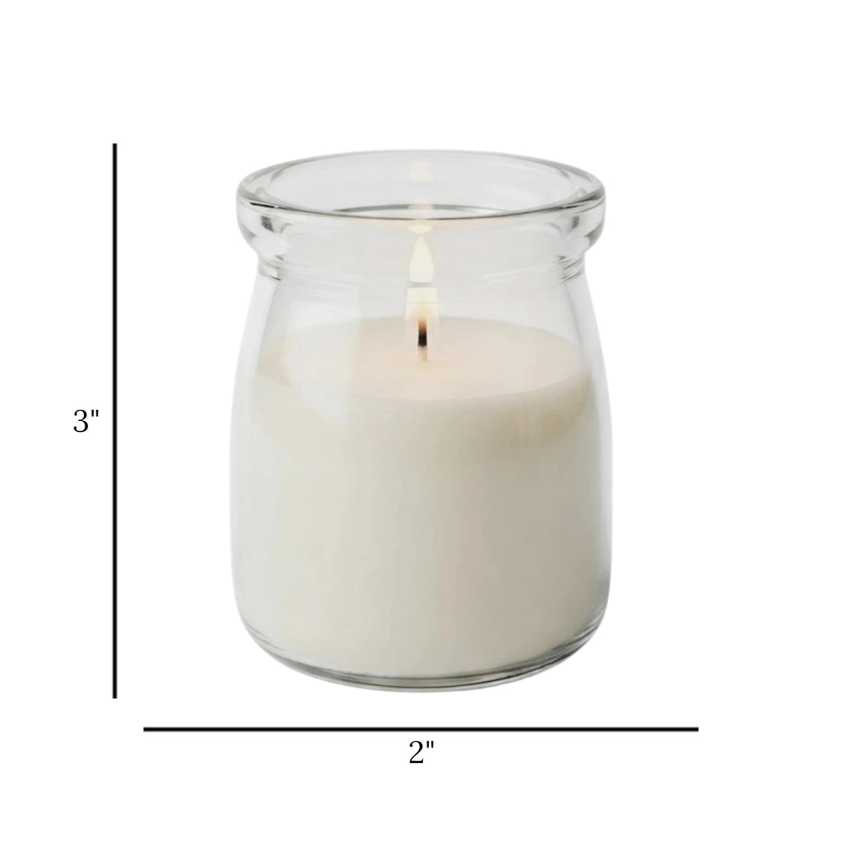 scented wax candle & jar 1pc 3"x2" china