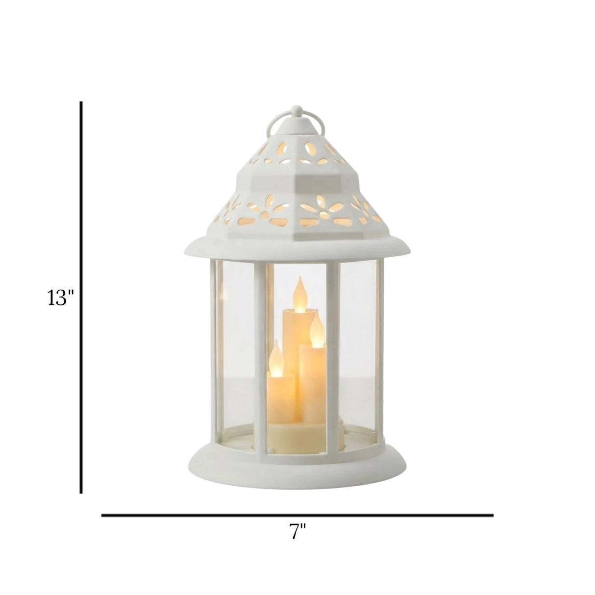 led lantern 3s plastic white large 13"x7" china