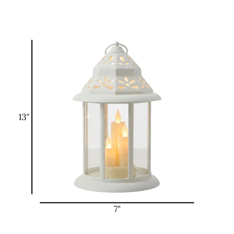 led lantern 3s plastic white large 13"x7" china