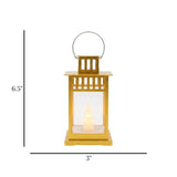 led lantern 1s plastic square golden 6.5"x3" china