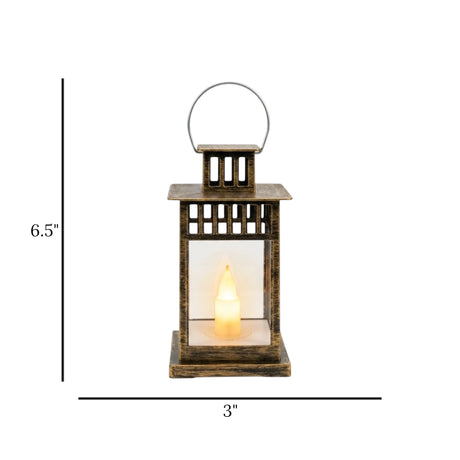 led lantern 1s plastic square antique 6.5"x3" china