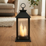 led lantern 3s plastic rectangular black 13"x5.5" china