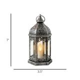 led lantern 1s plastic hexagonal silver 7"x3.5" china