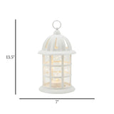 led lantern plastic cage white 13.5"x7" china