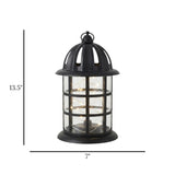 led lantern plastic cage black 13.5"x7" china