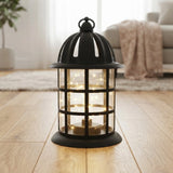 led lantern plastic cage black 13.5"x7" china