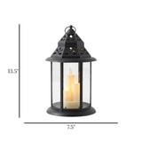 led lantern 3s plastic black large 13.5"x7.5" china
