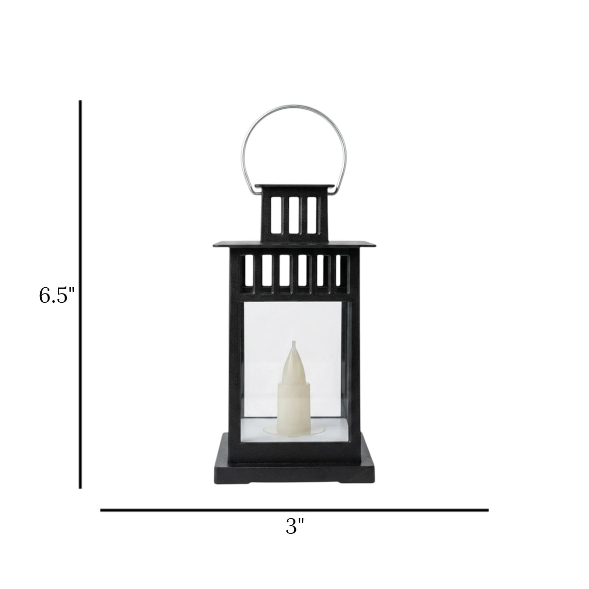 led lantern 1s plastic rectangular black 6.5"x3" china