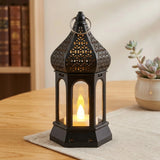 led lantern 1s plastic hexagonal black 6"x2.5" china