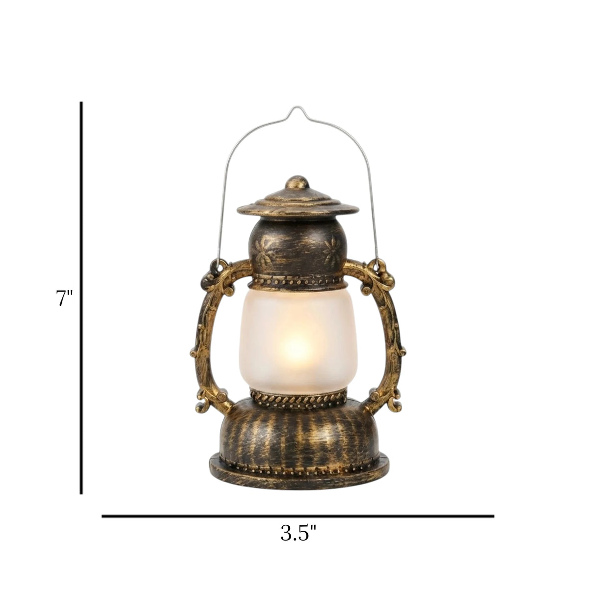 led lantern plastic antique 7"x3.5" china