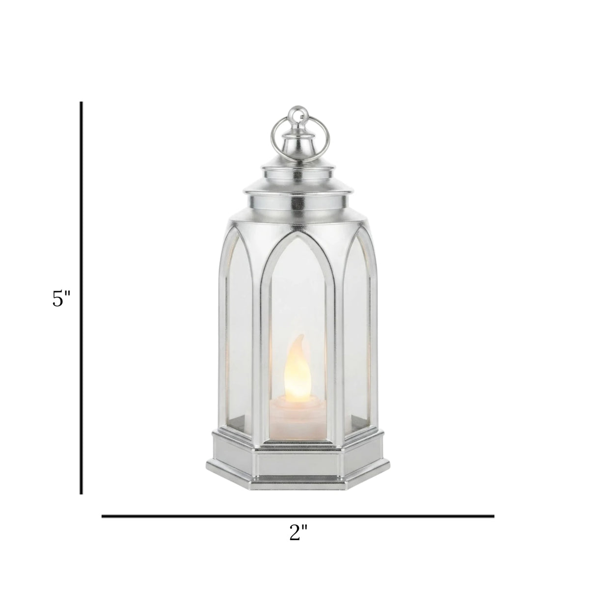 led lantern 1s plastic cylindrical silver 5"x2" china