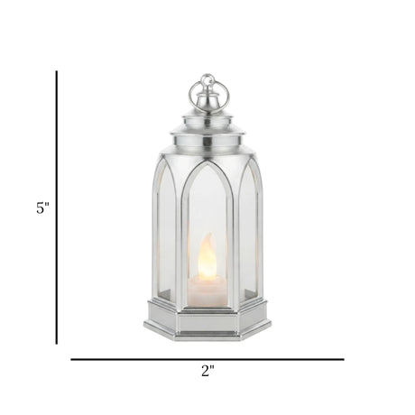 led lantern 1s plastic cylindrical silver 5"x2" china
