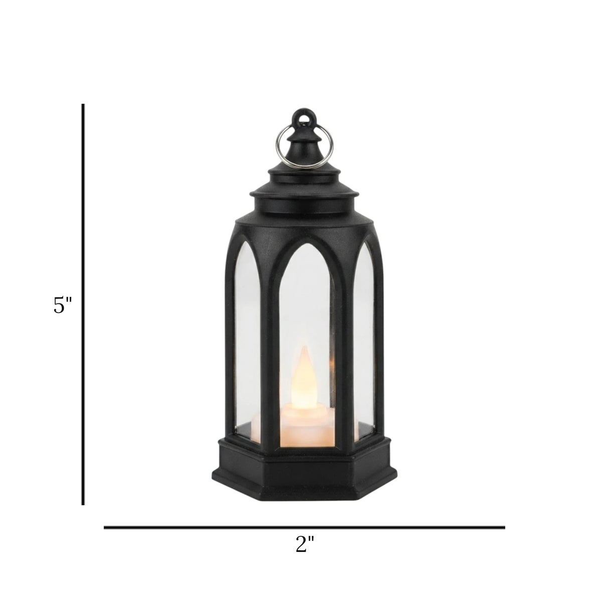 led lantern 1s plastic cylindrical black 5"x2" china