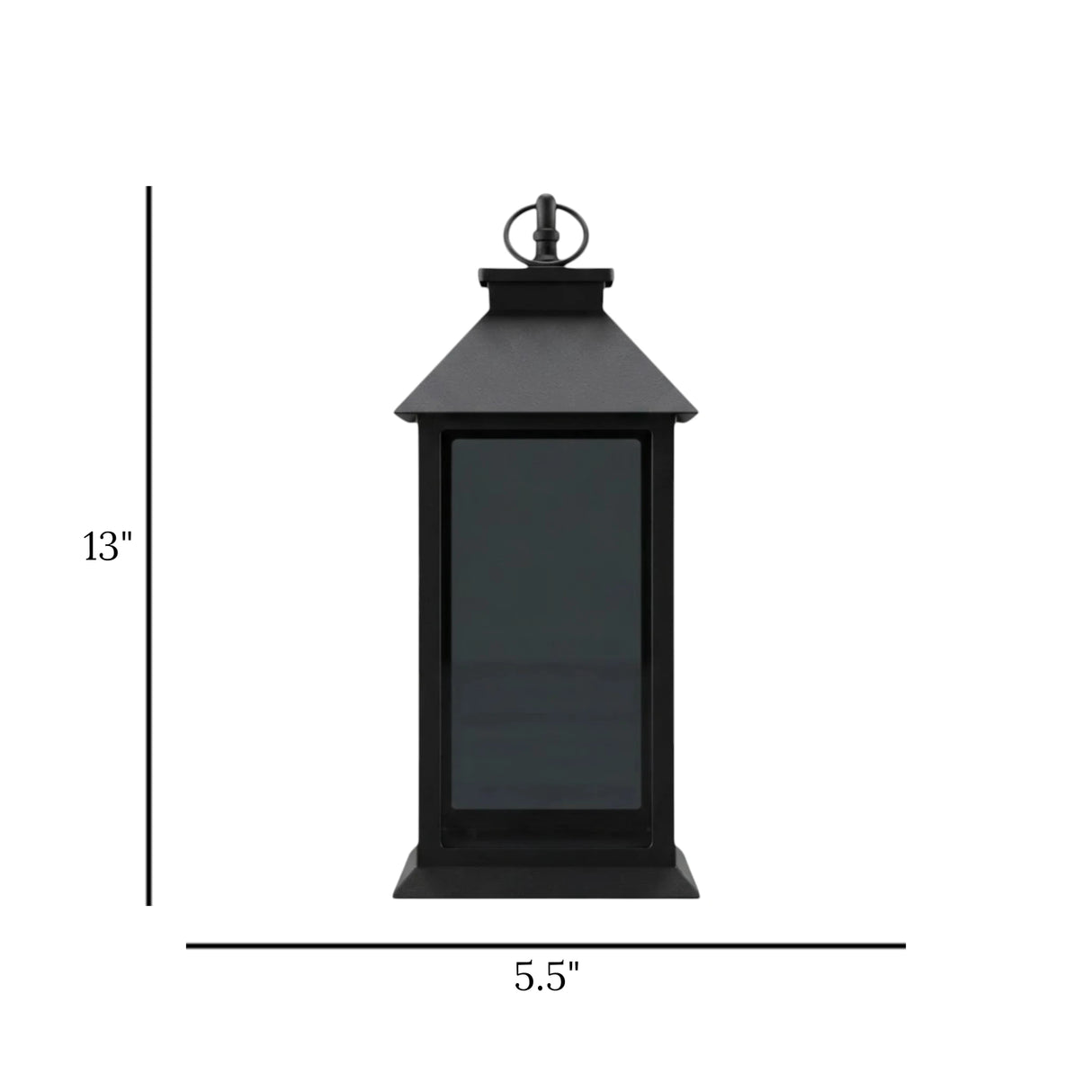 led lantern 1s plastic rectangular black 13"x5.5" china