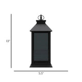 led lantern 1s plastic rectangular black 13"x5.5" china