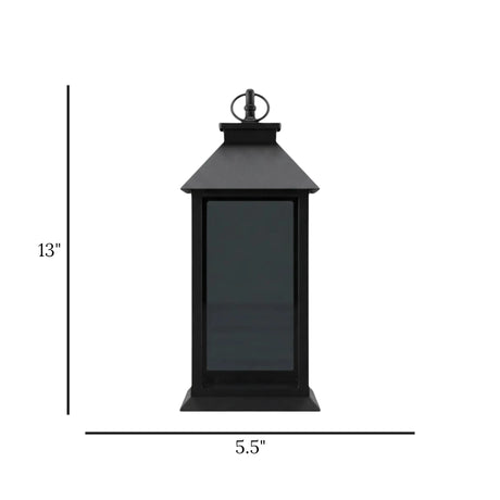 led lantern 1s plastic rectangular black 13"x5.5" china