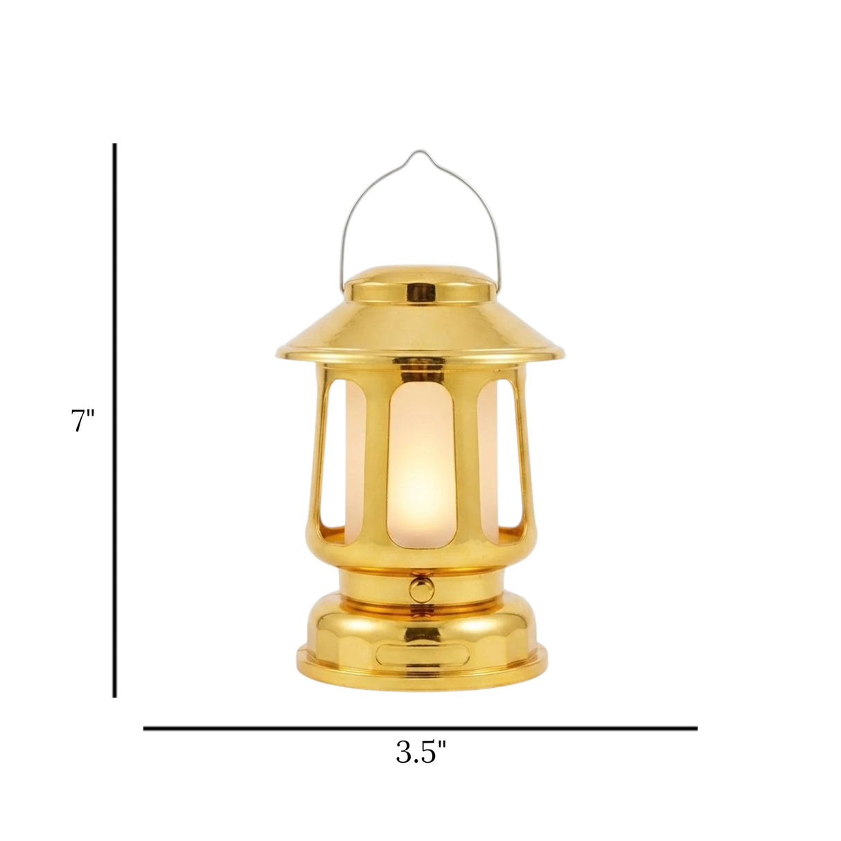 led lantern plastic dome golden 7"x3.5" china
