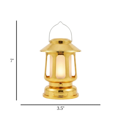 led lantern plastic dome golden 7"x3.5" china