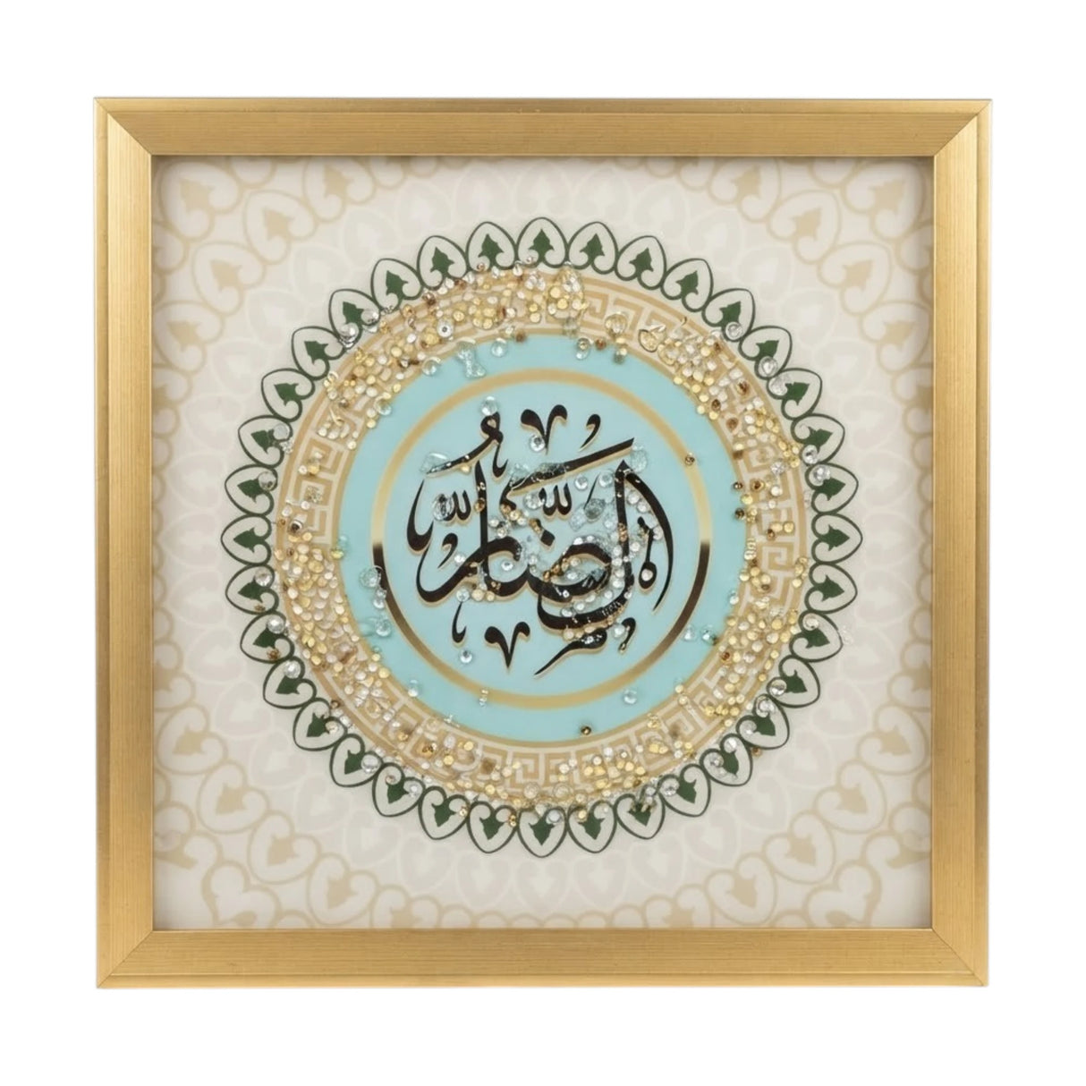 islamic frame az zahru brown & blue 12"x12" china