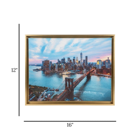scenery frame crystal stone bridge 12"x16" china