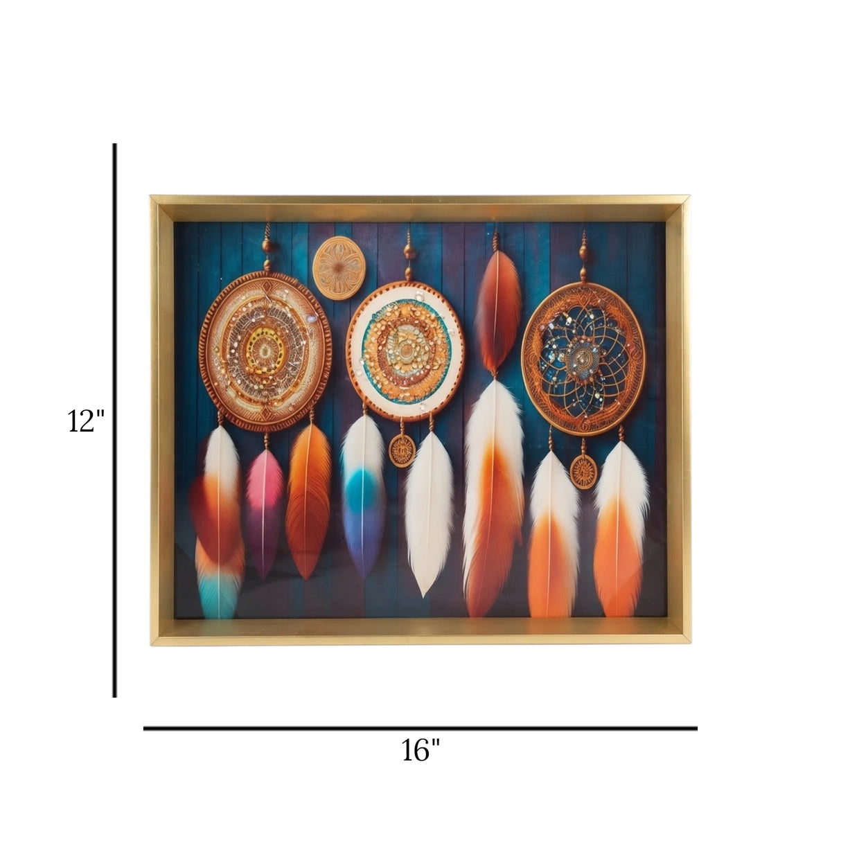 scenery frame crystal stone dream catcher 12"x16" china