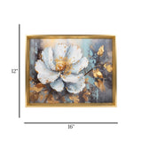 scenery frame crystal stone flower 16"x12" china