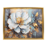 scenery frame crystal stone flower 16"x12" china