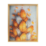 scenery frame crystal stone whimsical feather 16"x12" china