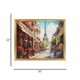 scenery frame crystal stone eiffel tower 12"x16" china