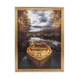 scenery frame crystal stone boat 16"x12" china