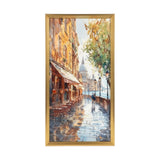 scenery frame crystal stone sunlit riverside italy 24"x12" china