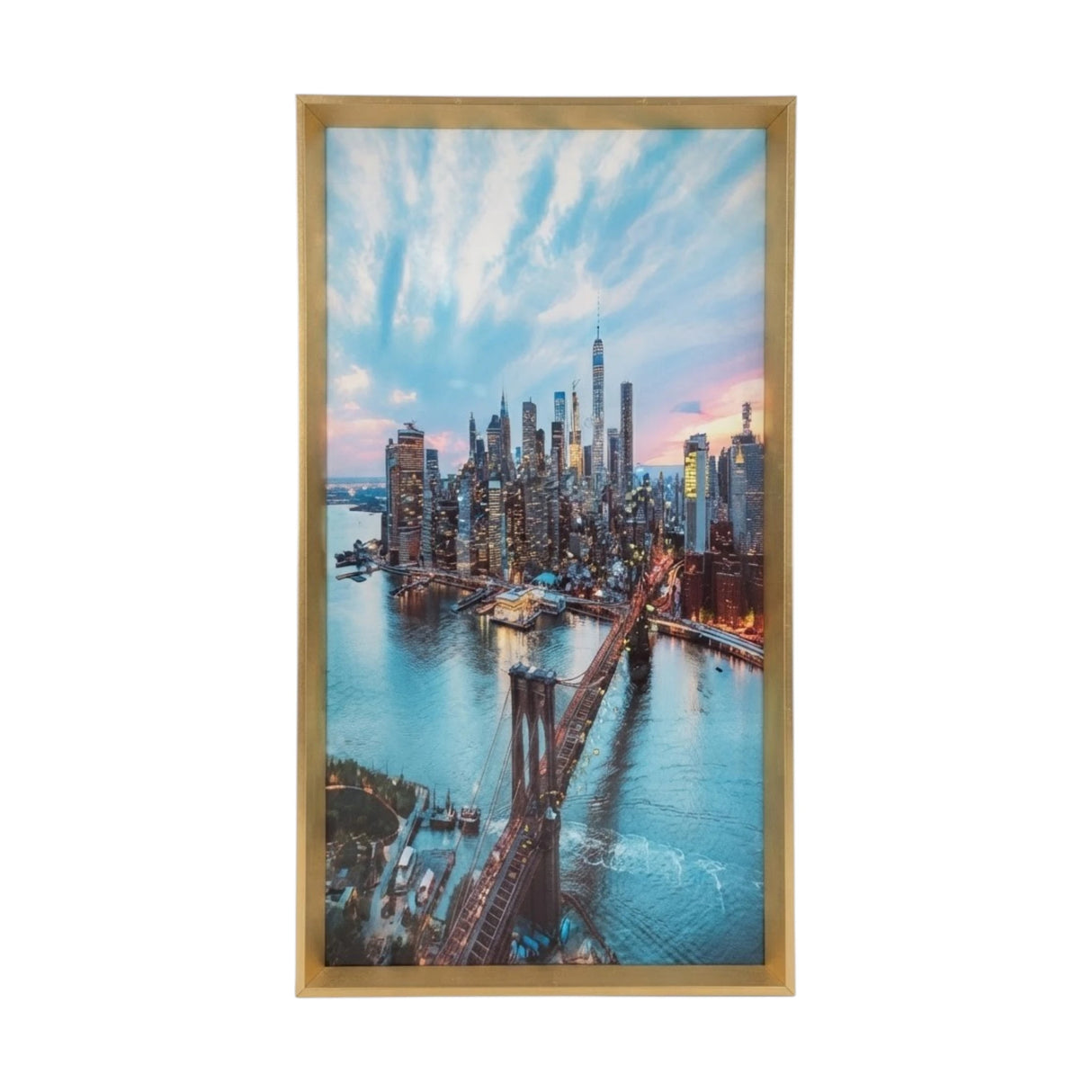 scenery frame crystal stone bridge 24"x12" china