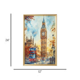 scenery frame crystal stone london tower 24"x12" china