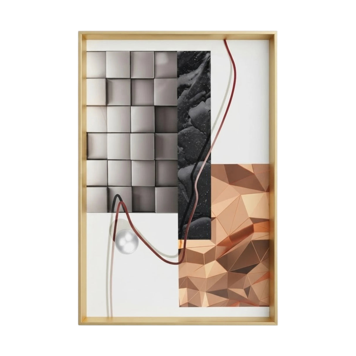 scenery frame marble texture 24"x12" china