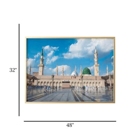 islamic frame crystal stone masjid e nabvi 32"x48" china