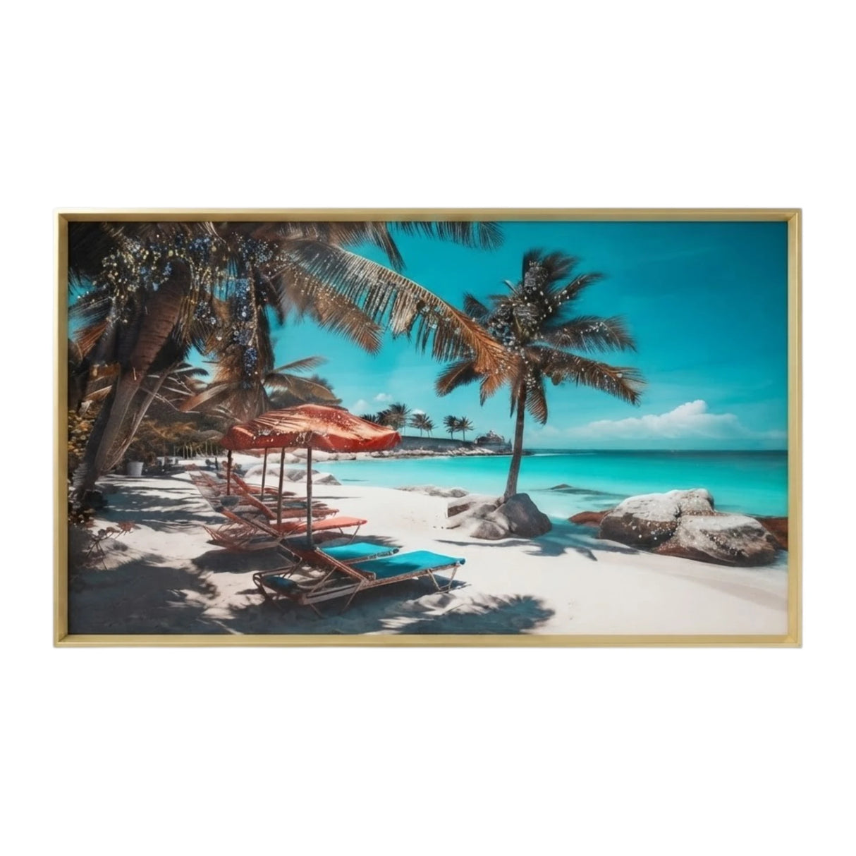 scenery frame crystal stone beach 24"x48" china