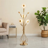 led metal floor lamp 5 sunburst 57''x11'' china