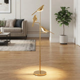 led metal floor lamp 3 sparrow golden 55"x10" china