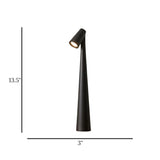 led study lamp rechargeable black cardinal cone 13.5"x3" china