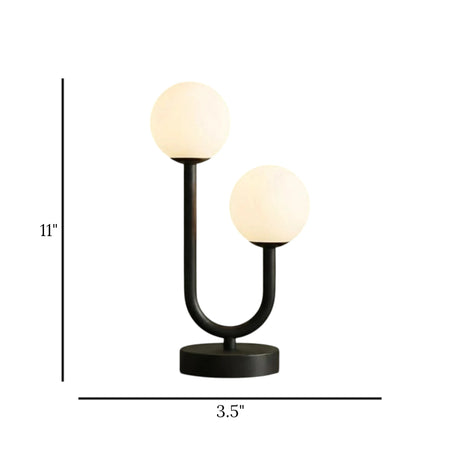led metal table lamp 2 globe u shape small 11''x3.5'' china