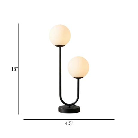 led metal table lamp 2 globe u shape large 18''x4.5'' china