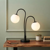 led metal table lamp 2 globe spherical 16''x16'' china