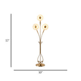 led metal floor lamp 3 sunburst 57''x10'' china