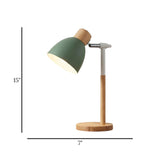 study lamp wooden base green 15''x7'' china
