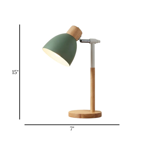 study lamp wooden base green 15''x7'' china
