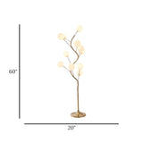 led floor lamp metal globe 11s golden 60"x22" china