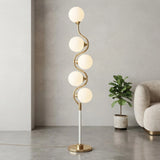 led floor lamp metal globe 5s golden 60"x11" china