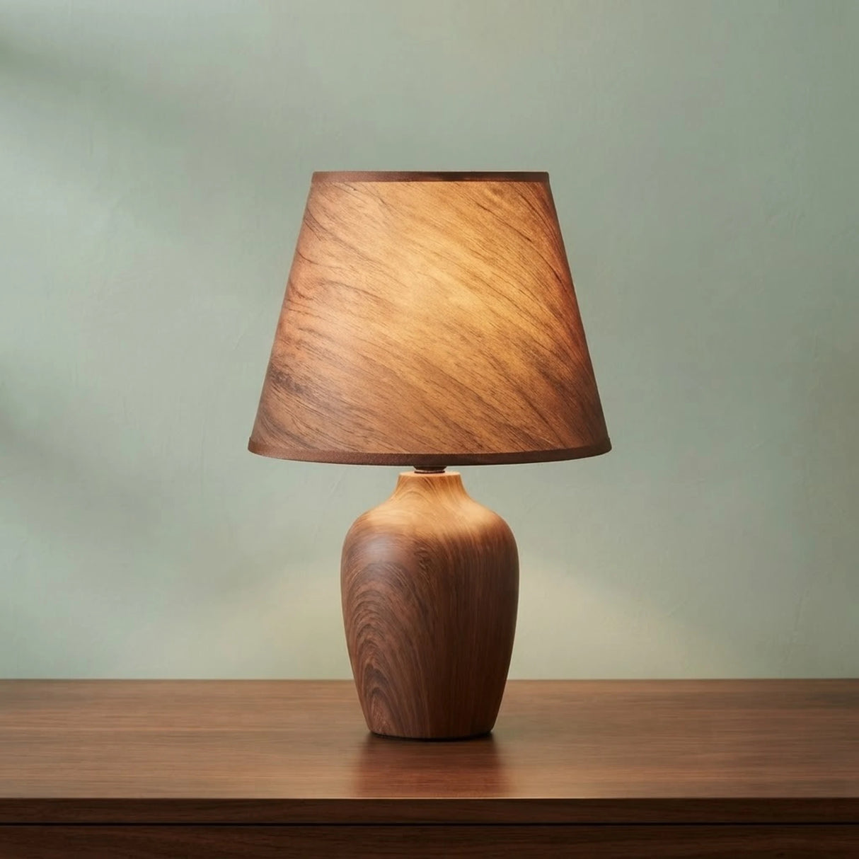 table lamp metal gourd shape brown 15.5''x9.5'' china